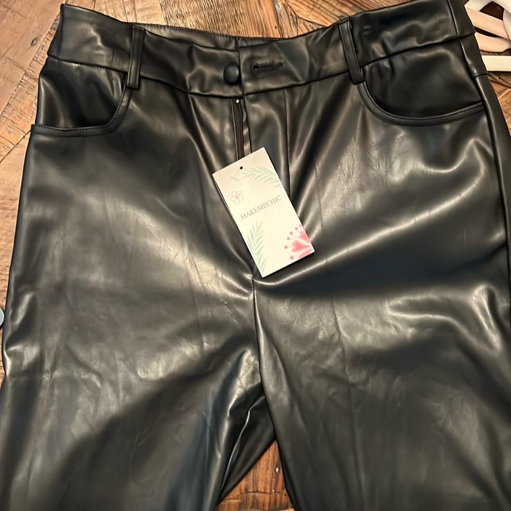 MakeMeChic Leather Pants